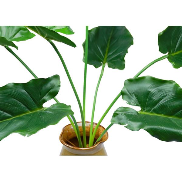 Fresh Color Artificial Leaves Of Giant Taro Nearly Natural Indoor Outdoor Decor