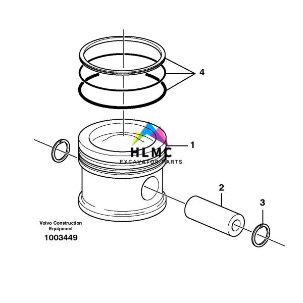 D4D Piston Ring VOE21252233 21252233  DEUTZ Diesel Engine Parts