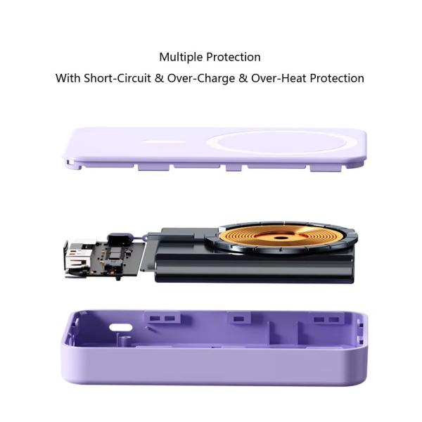 10000mah Magnetic Wireless Power Bank Portable Fast Charging Home Outdoor Portable Foldable Power Bank