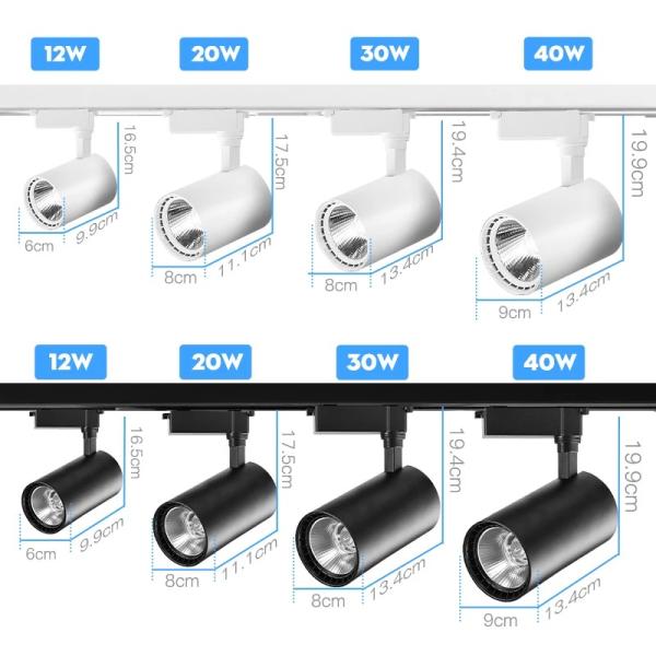 10W Soft Warm White Dimmable 4 Phase Wire Adjustable GU10/MR16 LED Spotlight/Track Light