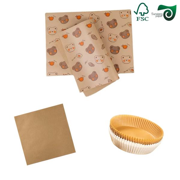 FSC Food Grade Double Side Silicone Coated Greaseproof Paper Sheets For Food Packaging