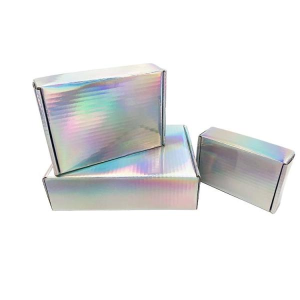 OEM Rainbow Neon Iridescent Holographic Corrugated Folding Packaging Subscription Box