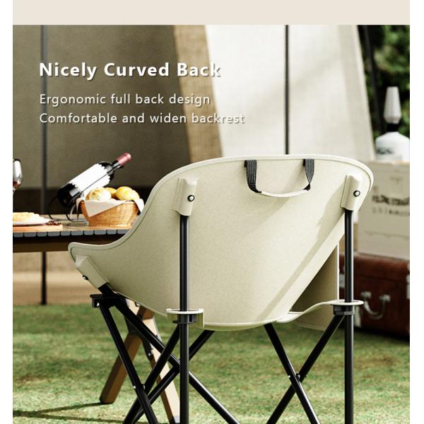 Silla de campamento de metal luna 150KG Capacidad 600D Tejido de Oxford