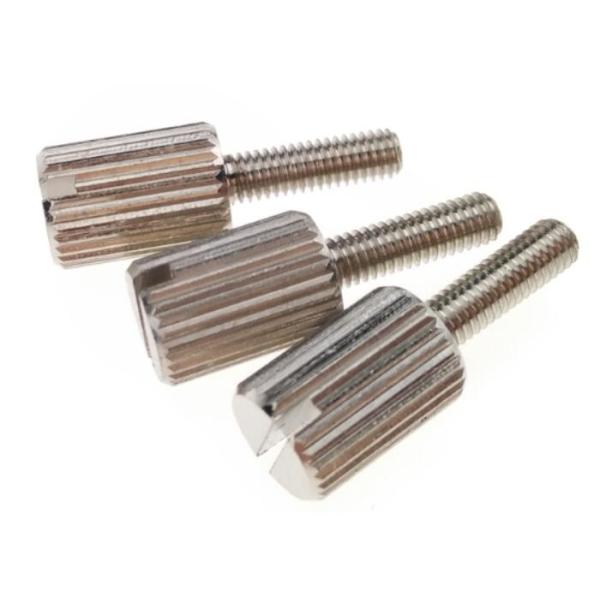 Винты крепежной детали финиша никеля, М3 прорезали латунные пальцевые винты накатанной головки