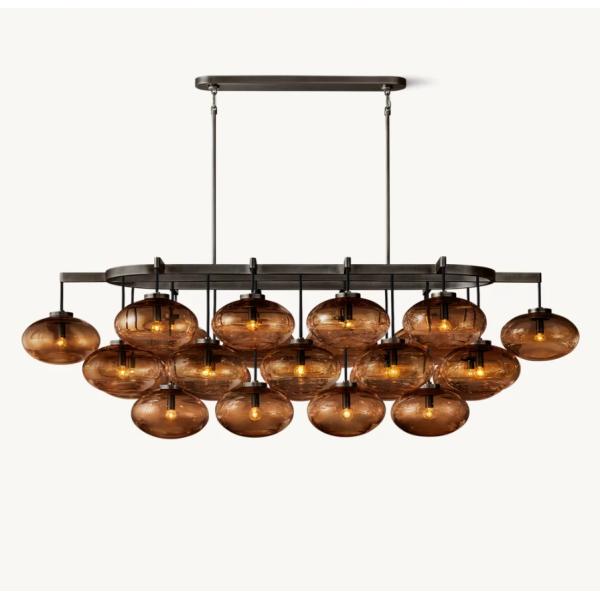 72' Промышленный стиль Антикварный латунный потолочный люстра 110V-240V