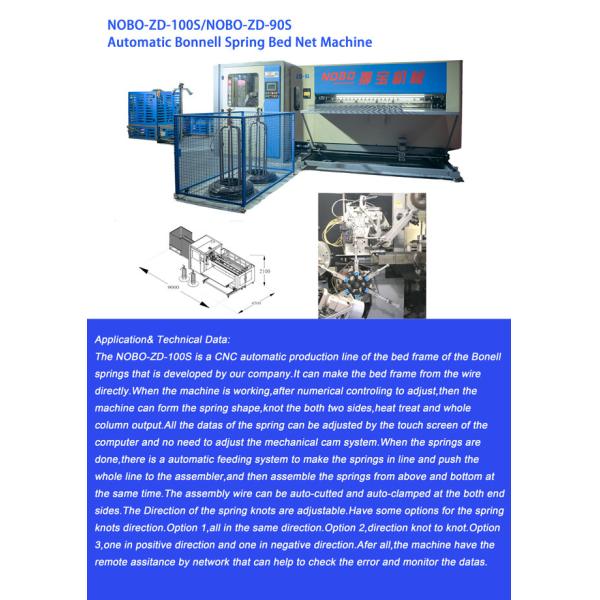 Производственная линия ядра кровати весны тюфяка servocontrol 100 весен/минута