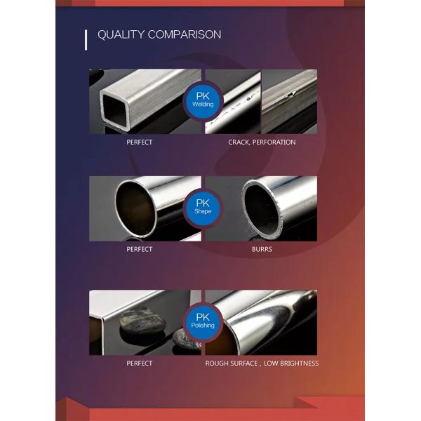 Mirror Polished Stainless Steel Pipe 201 304 316 Thickness 0.3-3mm