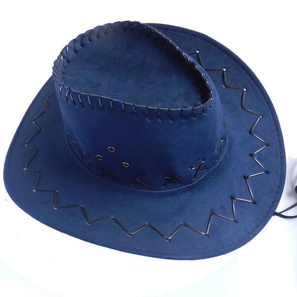 Child And Adult Suede Cowboy Outdoor Boonie Hat , Waterproof Promotional Bucket Hats