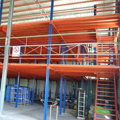 2 Floors Storage Mezzanine Platforms ODM Steel Frame Mezzanine Floor For Shop