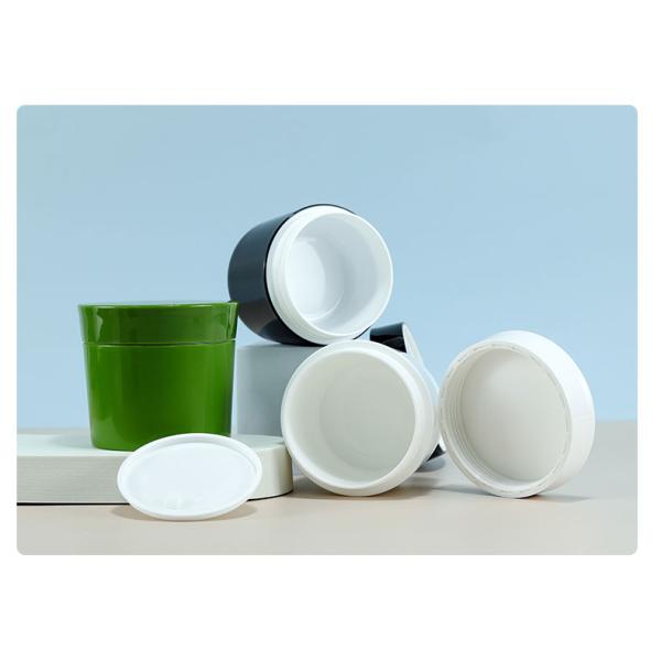 Autres produits cosmétiques 100 ml 200 ml capacité personnalisée Bouteille ronde en plastique de crème cosmétique avec remplissage répétable et bouchon en plastique