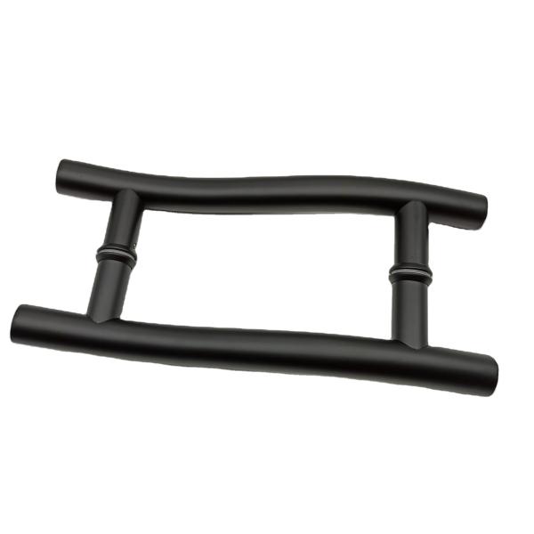 Ручки двери окна 8 дюймов Черное стекло Ручка двери в хроме Окончание 304 нержавеющей стали