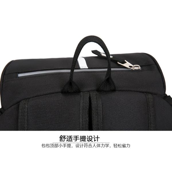 Minimalist Style Grey Oxford USB Charging Student Backpack for Sports Daily Leisure