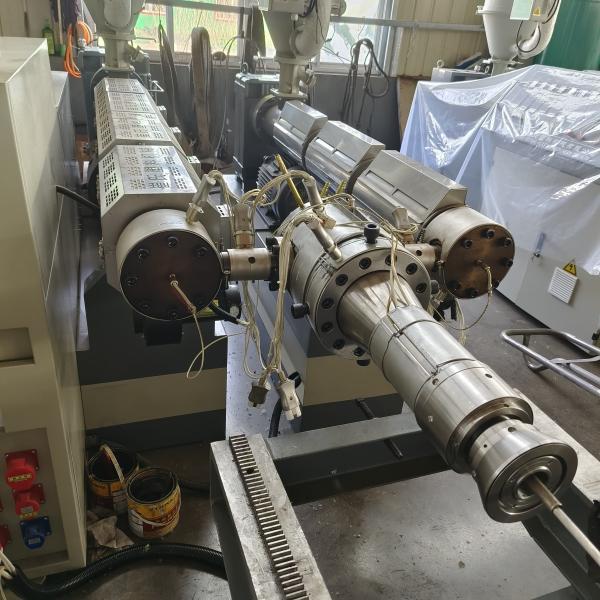 55kW Main Motor Power Plastic Screw Extruder For Agriculture / Electric Wire Hose Line Manufacturing Equipment