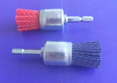 Clean Sand Nylon Abrasive End Brush 25mm Outer Diameter With 6mm Hex Shank