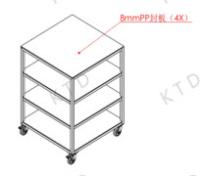 Aluminum Tube Industrial Trolley Special Measuring Frame Transfer Vehicle