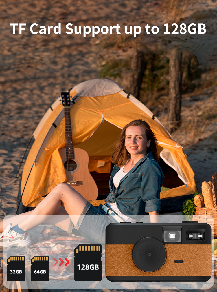 Retro Film-Style Screenless CMOS Digital Camera Support Custom Filters Via Website Mirrorless Camera with LED Compact Cameras