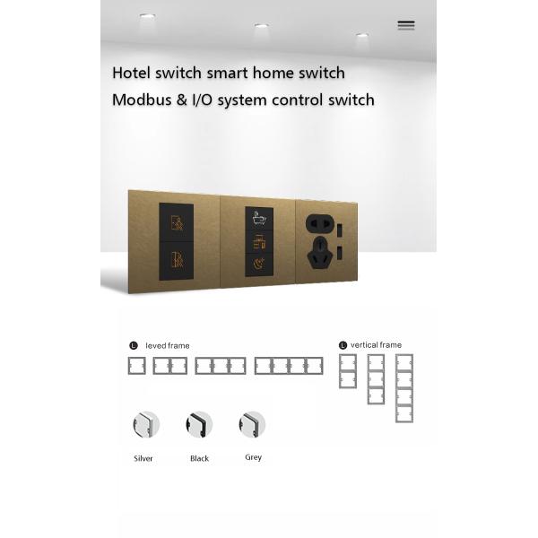 Metal Light Wall Switch Push Button RS485 Vertical Style Multi Color