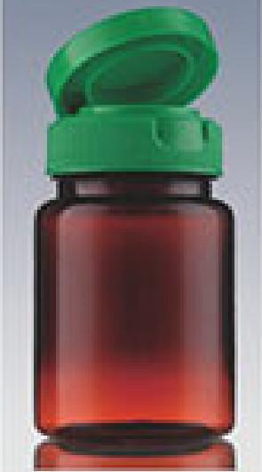 PET Empty Plastic Screw Top Bottles , 70g Flip Top Plastic Bottles Stick Label