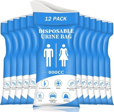 Disposable Urinal Bag, 12/24 Pcs 800ML Emergency Urine Bag, Unisex Urinal Bag, Portable Camping Pee Bag, Travel Urine