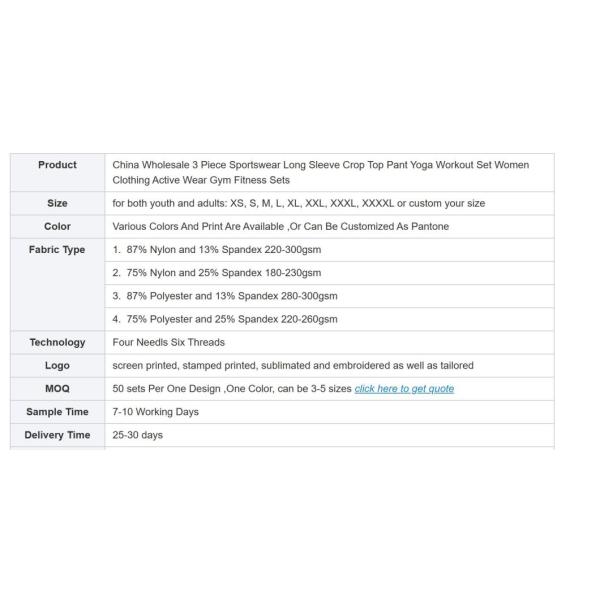 Wholesale 3 Piece Sportswear Long Sleeve Crop Top Pant Yoga Workout Set Women Clothing Active Wear Gym Fitness Sets