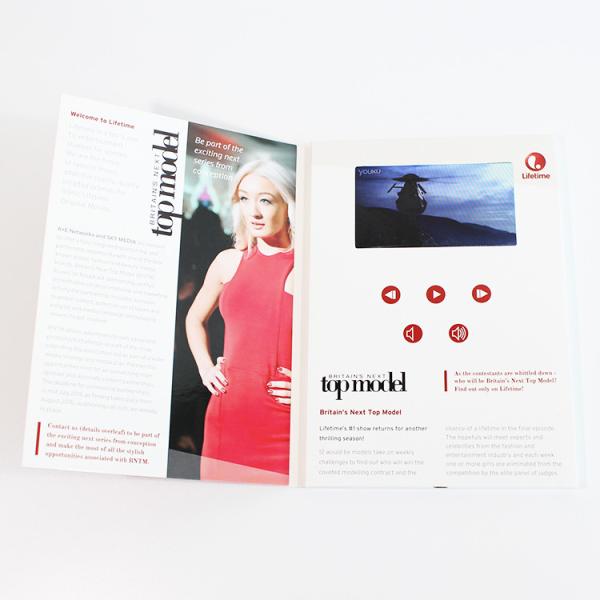 A5 Paper Digital Video Brochure Mini - USB Port Muti Functions For Advertising