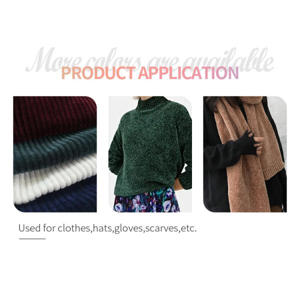 Dyed Polyester Super Chunky Chenille Yarn For Hand Knitting Yarn