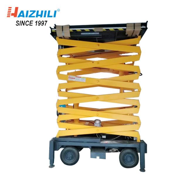 Large Capacity Hydraulic Scissor Lift Cart 1000KG 12 Meter Mobile 1 Year Warranty