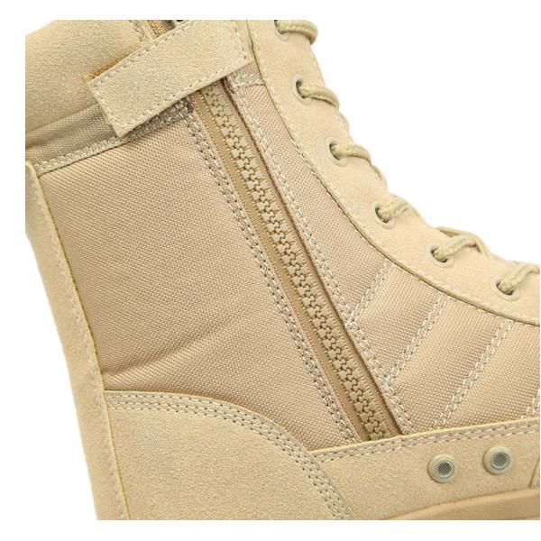 Waterproof Oxford Fabric Military Leather Boots Skid Resistance Shock Absorption