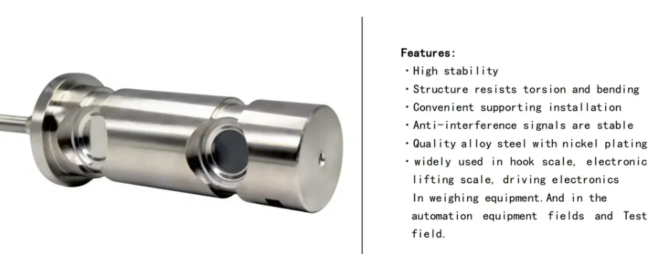 Equipo de elevación de alta precisión Torre grúa ascensor de ingeniería mecánica personalizada Eje tipo de perno Celular de carga Sensor de medición de fuerza