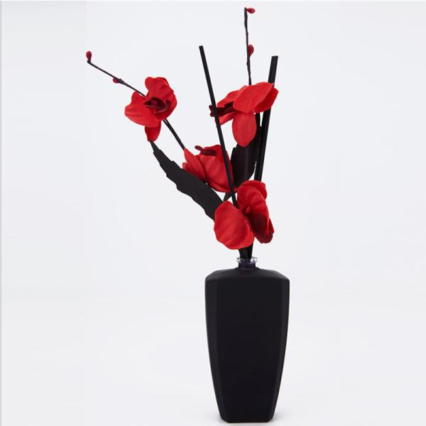 Chinese Orchid Creamic Glass Bottle Reed Diffuser With Natural Rattan Sticks