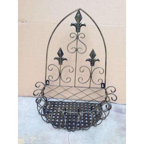 Green Flower Stand Hanging Wall Indoor Balcony Hanging Semi-Circular Flower Stand