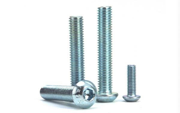 White Zinc Plated  Hex Socket Head Screw Class 10.9 ISO7380 Standard