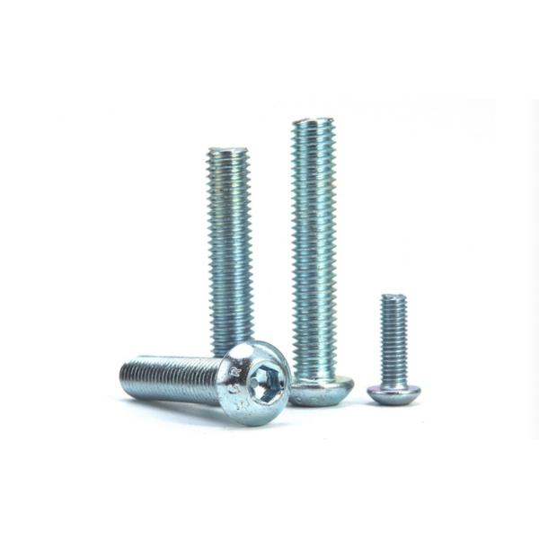 White Zinc Plated Hex Socket Head Screw Class 10.9 ISO7380 Standard