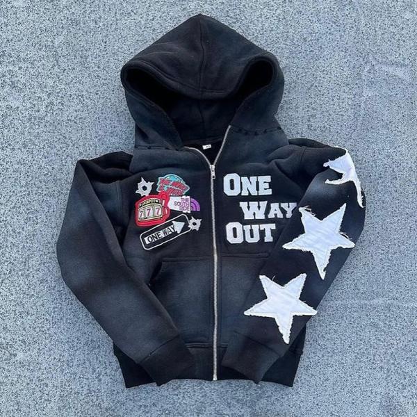 Vêtements de rue anti-rétrécissement, lavage à l'acide, sweat à capuche, vintage, fermeture à glissière, sweat respirant