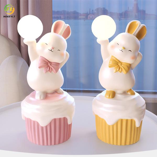 Милая настольная лампа кролика для комнаты детей исследования комнаты прожития спальни