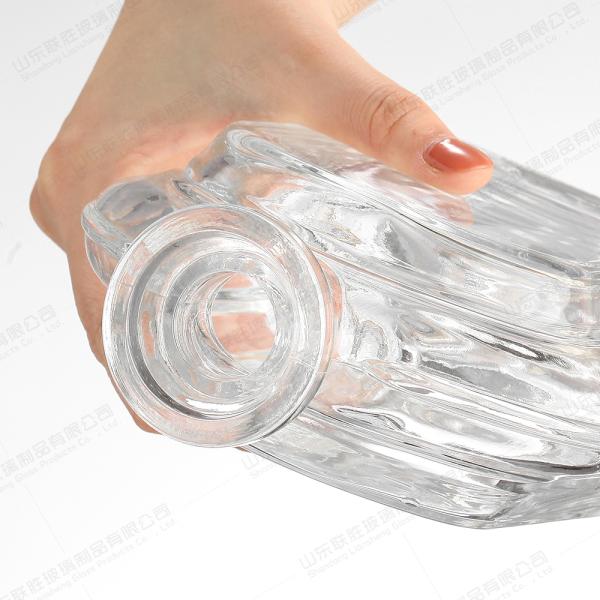 Напиток Стеклянная бутылка с тяжелой основой с деревянной пробкой для водки Джин Соус кофе Сок