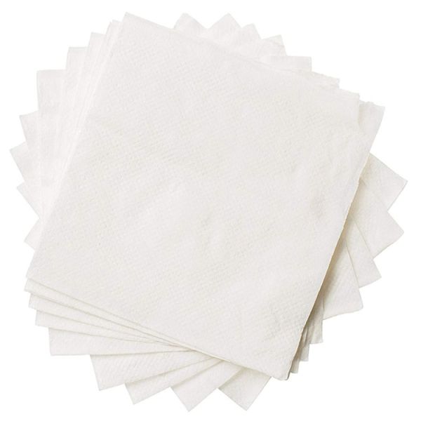 Custom Restaurant Napkins 3-Ply Virgin Wood Pulp Facial Tissue Paper with Logo Printed Bag Style for Hotel Bar Cafe Use