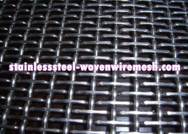 Copper / Stainless Steel Crimped Wire Mesh Rectangle Aperture For Decoration