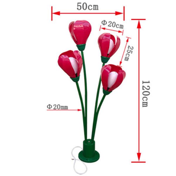 LED Acrylic Three leaf lamp landscape simulation lamp garden lawn lamp park forest villa lawn lighting lamps