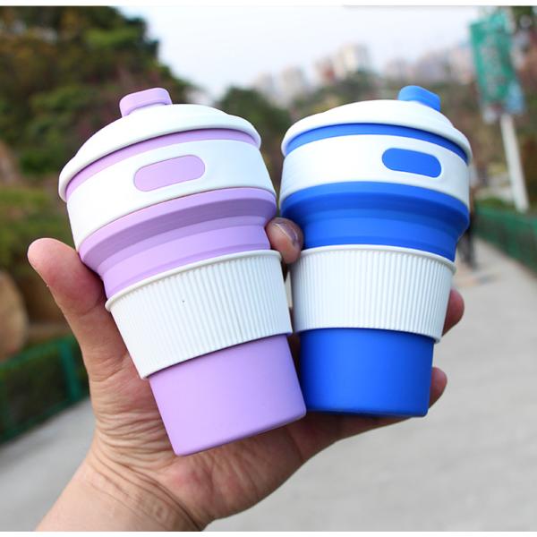 Convenient 350ml Foldable Silicone Coffee Cup for Presents and Outdoor Enthusiasts