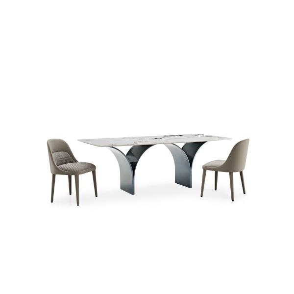 Hot Selling Dining Table with 8 Chairs 12mm Ceramic Marble Table Top Cheaper Modern Home Furniture Sintered Stone Dining Table Sets