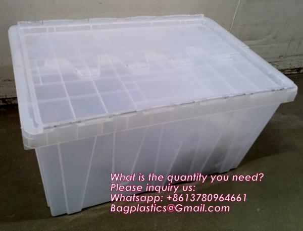 Big Plastic Crates Heavy Duty Bulk Storage Containers Large Collapsible Pallet Box Recyclable Bulk Cargo Storage Foldable Pallet Box Industrial Commercial Stackable Plastic Pallet Box