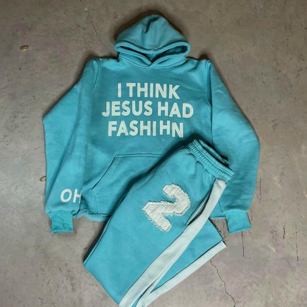 Customized Color Mens Hooded Sweatsuits 100% Cotton Two Piece Tracksuit Set