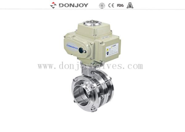 Sanitary 4 Inch 316 Switch Type 3PC Weld Butterfly Valve