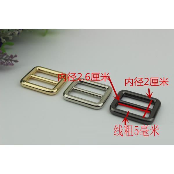 Personalized fashion nickel free light gold 26 mm bag metal slide buckles for leather