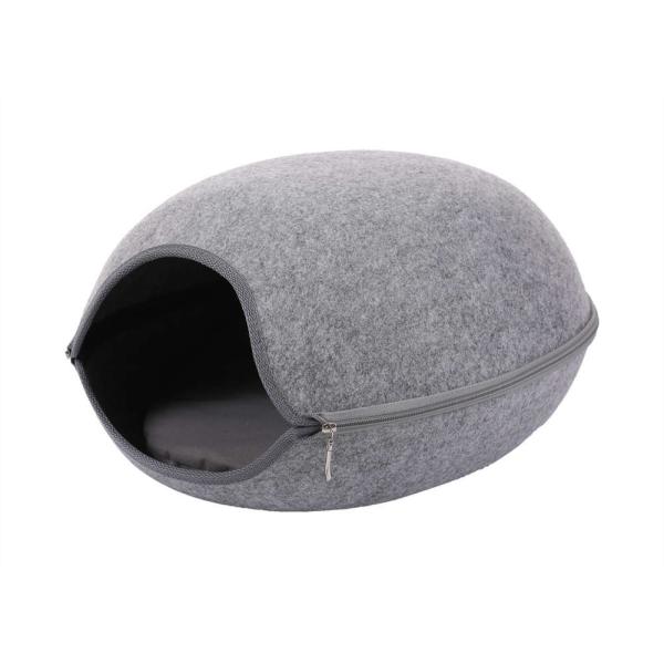 39*26cm Puppy Detachable Felt Pet Cave With Cushion