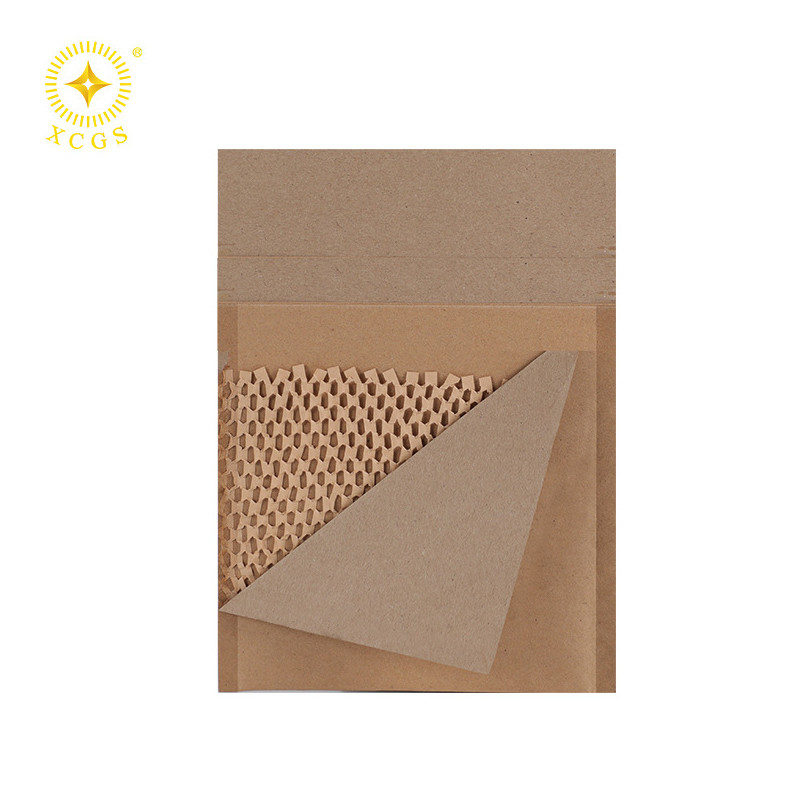 Brown Kraft Honeycomb Paper Mailer with Impact Absorption Layer for Safe Parcel Delivery