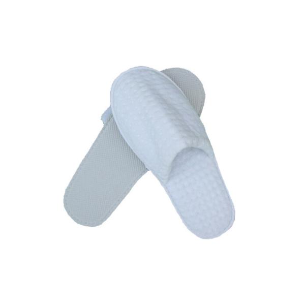 White Waffle Disposable Hotel Slippers Hotel Guest Room Slippers For Adults