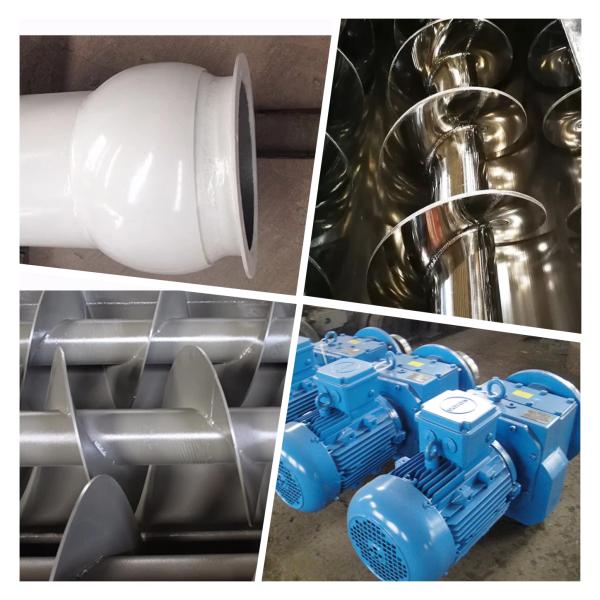 Mobile Stainless Steel Screw Conveyor ,  Inclined Screw Conveyor For Salt Chemical