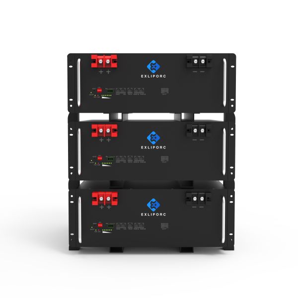 Exliporc 48V/51.2V 200Ah LiFePO4 Battery Pack with 4000 Cycle Life for Solar